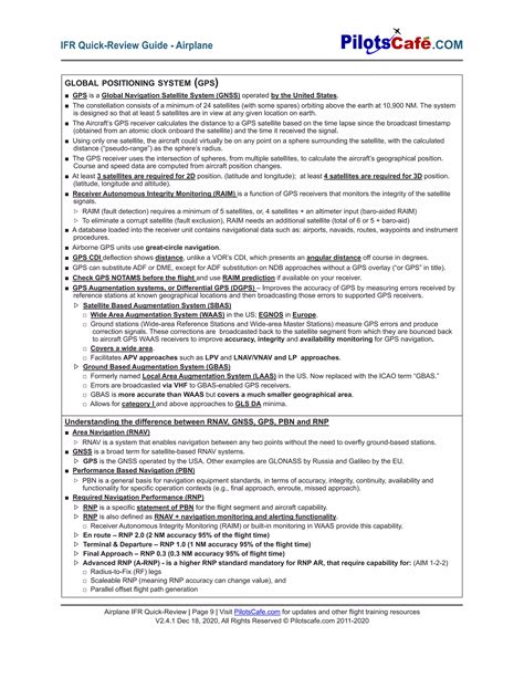 Ifr quick reviewsheets pilot cafe | PDF