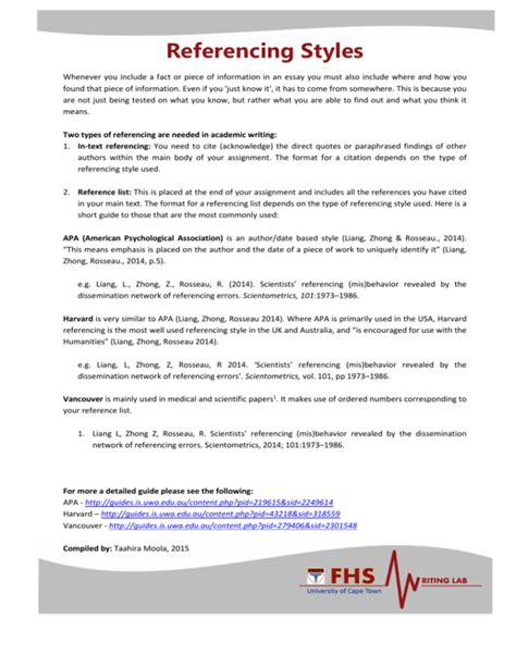 Image result for Referencing Styles