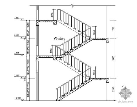 四米层高楼梯设计图,4米高楼梯三跑图,4米高楼房楼梯图_大山谷图库