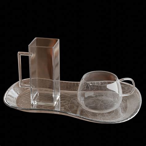 Persian glass and tray set | Kitchen Appliances models | BlenderKit