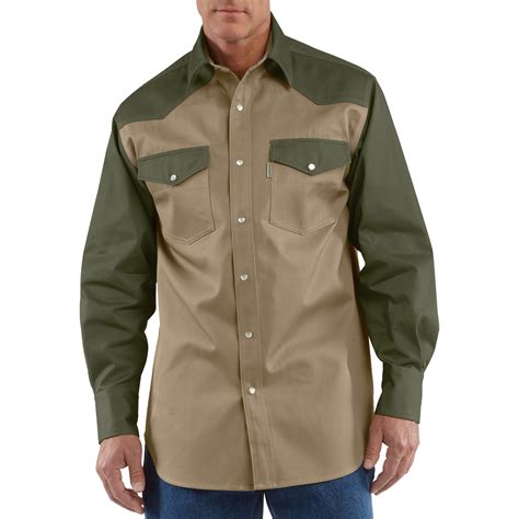 Carhartt Men's Ironwood Snap-Front Twill Work Shirt — Model# S209 ...