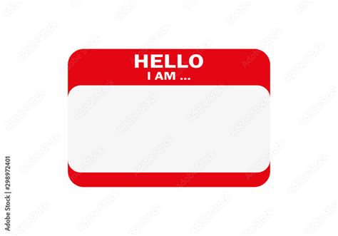 Image result for Hello I AM Sign