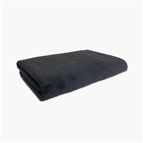 Buy SPACES Swift Dry Grey Textured Cotton Bath Towel - 75x150cm from ...