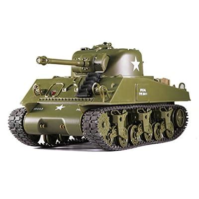 Heng Long 2.4Ghz RC Battle Tank - US M4A3 Sherman with Sound & India | Ubuy