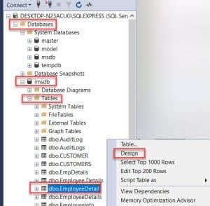 Add Column SQL Server Using Design 的图像结果