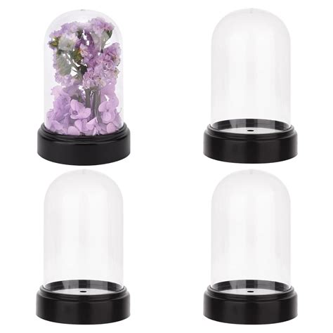 OLYCRAFT 4Pcs Acrylic Dome Display Case 2.8x4.2 Inch Column Acrylic ...