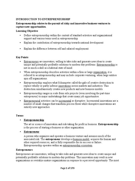 Entrepreneurship Management Notes PDF 的图像结果