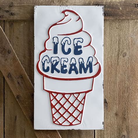 Farmhouse Rustic "Ice Cream" Sign