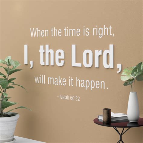 Buy When the Time is Right Isaiah 60 22 Bible Verse Wall Decor 3D ...