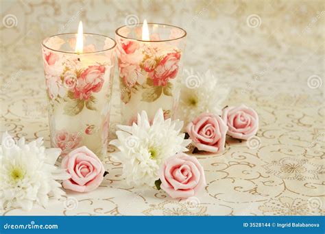 Romantic candles stock photo. Image of holiday, heart - 3528144