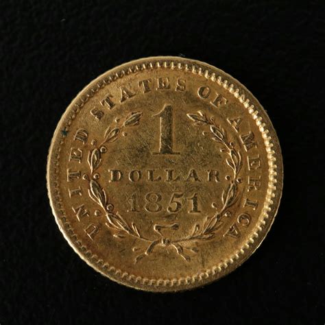 1851 Liberty Head $1 Gold Coin | EBTH