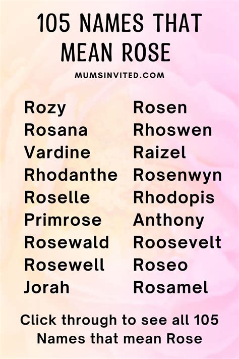 Boy Rose Names at Nick Colon blog