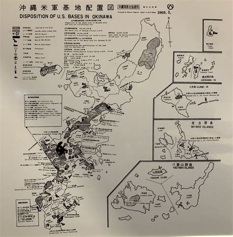 Map of US Military Bases in Okinawa in 1969 - Basically Okinawa