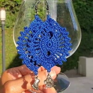 Buy Crochet Earring Pattern-flora Earring Pattern-fiber Earring Pattern ...
