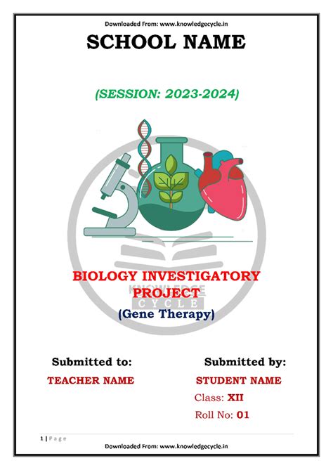 Gene Therapy Project (P)-1 - Downloaded From: SCHOOL NAME (SESSION ...