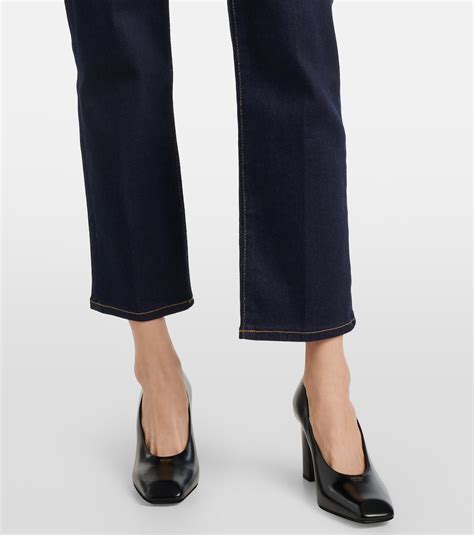 Le Sleek high-rise straight jeans in blue - Frame | Mytheresa