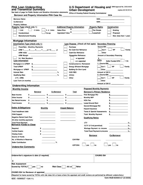 Form Hud 92900Lt ≡ Fill Out Printable PDF Forms Online