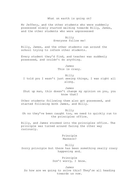 Image result for Short Film Script Sample