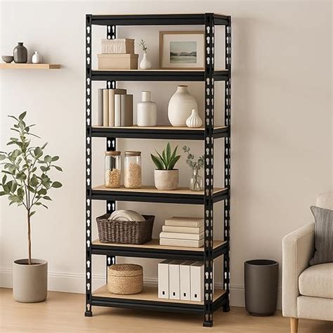 JD FRESH 6-Shelf Adjustable Boltless Metal Shelving Unit/60 x 24 x 12 ...