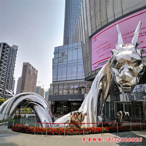 不锈钢龙雕塑|神兽雕塑-南京皓锐雕塑艺术有限公司