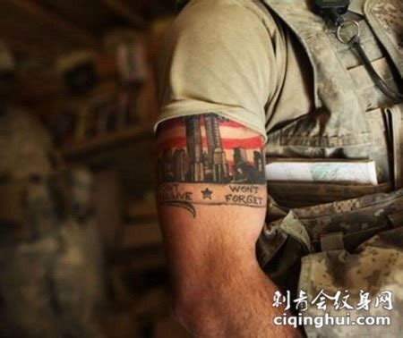 肩部彩色阿富汗美军士兵纹身图片(图片编号:154195)_纹身图片 - 刺青会