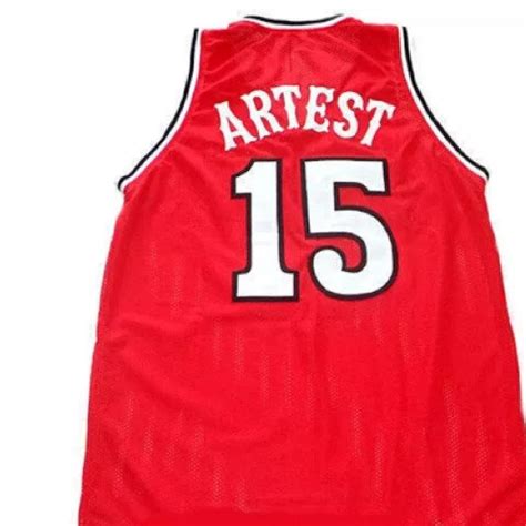 Ron Artest #15 St John Basketball Jerseys White Red Youth/mens Sewn ...