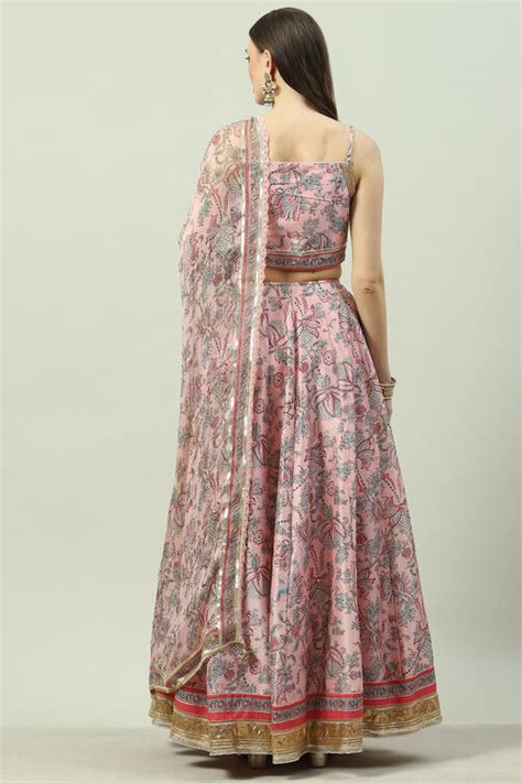 Soft Pink Art Silk Lehenga Set