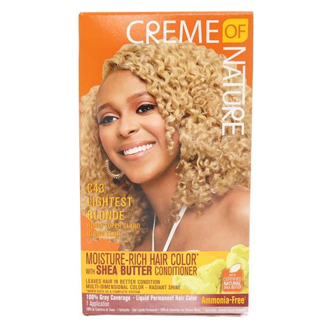Creme Of Nature Liquid Hair Color Kit, C43 Lightest Blonde, Pack of 1 - Walmart.com