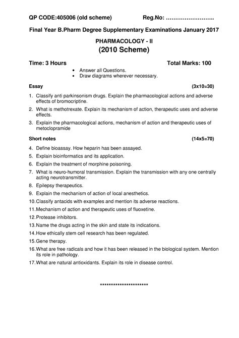 405006 - Question paper - QP CODE:405006 (old scheme) Reg ...