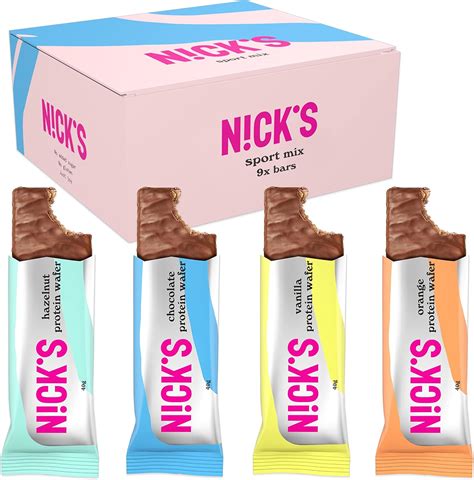 NICKS Protein Bar Variety Pack - No Added Sugar - 25% Protein - 203 ...