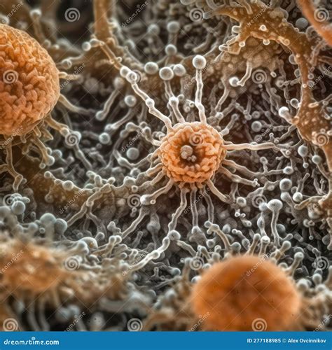 Candida Auris Fungus Close-Up Under Microscope for Medical Research ...