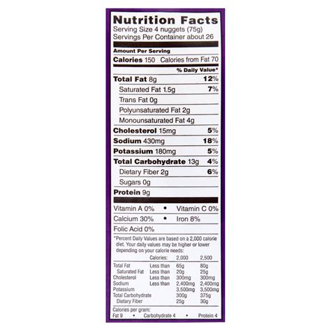Nutrition Label For Mcdonald's at Levi Gether blog