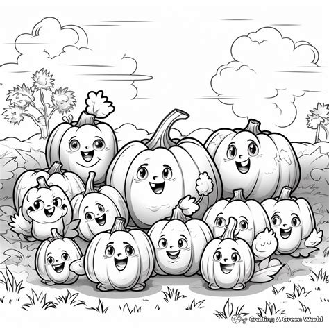 Pumpkin Patch Coloring Pages Free Printable
