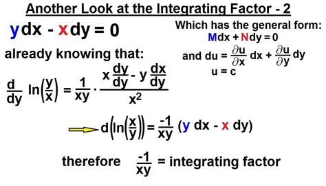 Image result for Integrating Factor Example