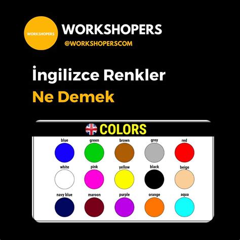 İngilizce Renkler Ne Demek