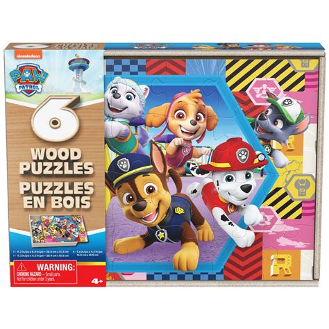 Brandclub - Spin Master Games, 6-Pack of Paw Patrol Wood Jigsaw Puzzles ...