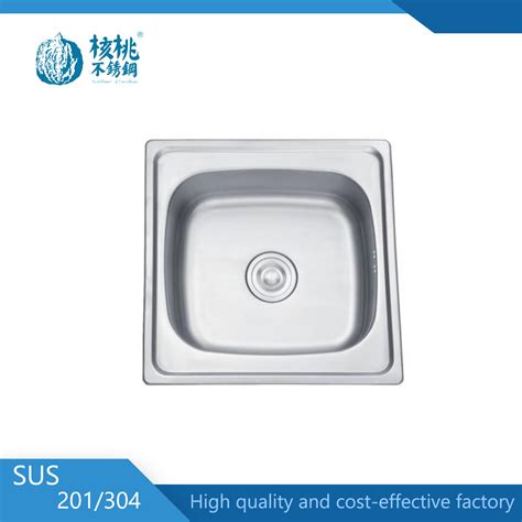 Walnut 5050 Small Single Bowl with Faucet Kithchen Stainless Steel Sink ...