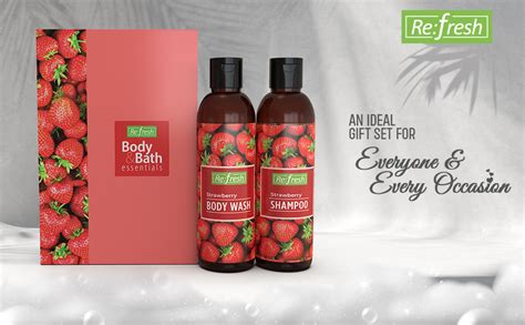 Buy Refresh Strawberry Body & Bath Essential Kit | Combo of Body Wash ...