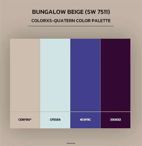 Sherwin Williams Bungalow Beige (SW 7511) Paint coordinating colors and ...