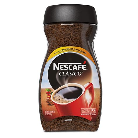 NESCAFÉ CLÁSICO Dark Roast Instant Coffee 10.5 oz Jar Rich Bold Flavor ...