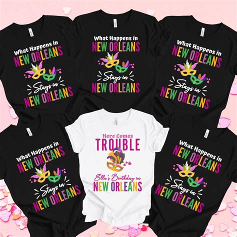 New Orleans Personalized Birthday T-shirt, Nola Birthday Group, Gift ...