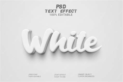 Premium PSD | A white text effect with a white background