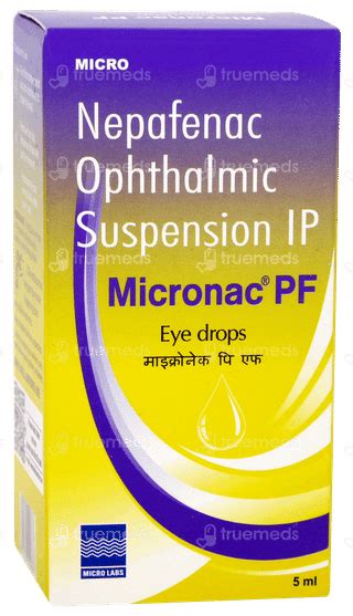 Micronac Pf 01 Eye Drop 5ml - Uses, Side Effects, Dosage, Price | Truemeds