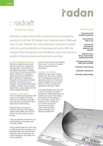 RADAN Radtube - RADAN - PDF Catalogs | Technical Documentation | Brochure