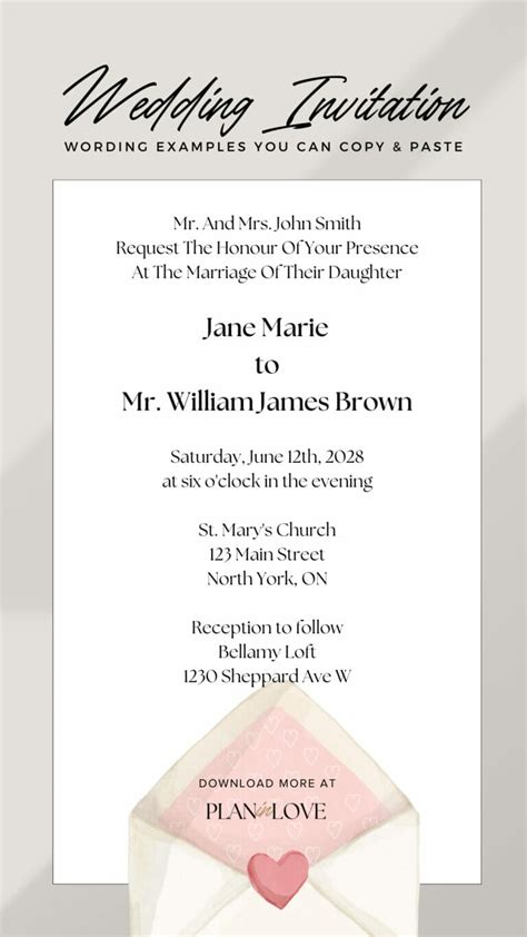 Image result for Wedding Invitation Examples