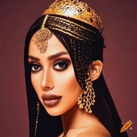 Portrait of a beautiful woman from Saudi Arabia on Craiyon