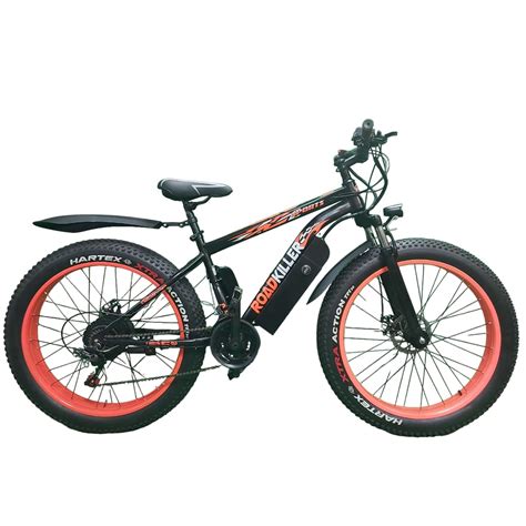 ELECSON Fat Tyre Electric Cycle/Ebike (26.5” Frame, 10Ah Lithium Ion ...