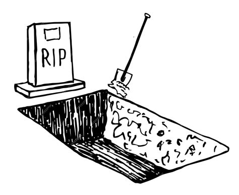 Premium Vector | Open grave Sketch Stone tombstone stands Decorations ...