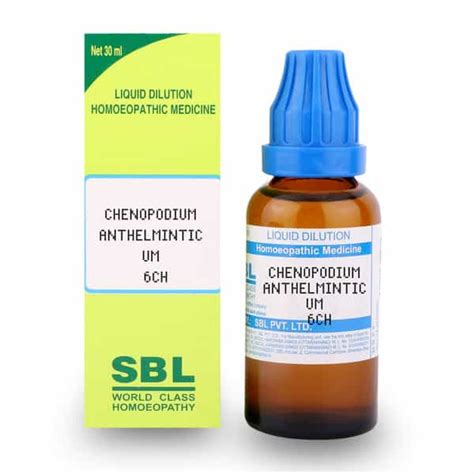 Buy SBL CHENOPODIUM ANTHELMINTICUM DILUTION 6 CH 30 ML Online & Get ...
