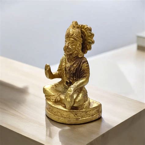 Brass Hanuman Ji Murti – Divine Idol for Pooja & Home Temple – Timeshopee